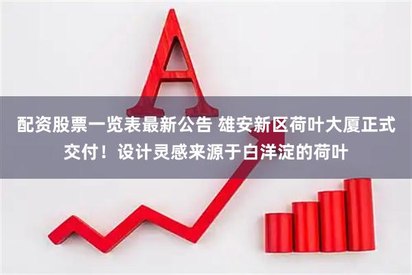 配资股票一览表最新公告 雄安新区荷叶大厦正式交付！设计灵感来源于白洋淀的荷叶