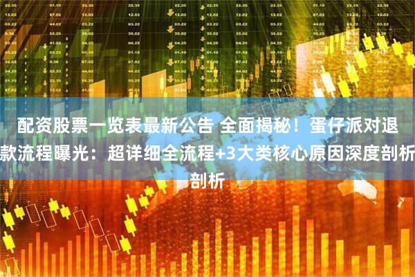 配资股票一览表最新公告 全面揭秘！蛋仔派对退款流程曝光：超详细全流程+3大类核心原因深度剖析
