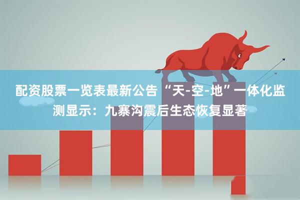 配资股票一览表最新公告 “天-空-地”一体化监测显示：九寨沟震后生态恢复显著