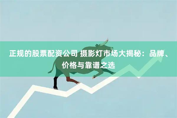 正规的股票配资公司 摄影灯市场大揭秘：品牌、价格与靠谱之选
