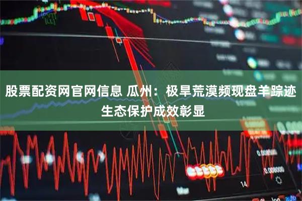 股票配资网官网信息 瓜州：极旱荒漠频现盘羊踪迹 生态保护成效彰显
